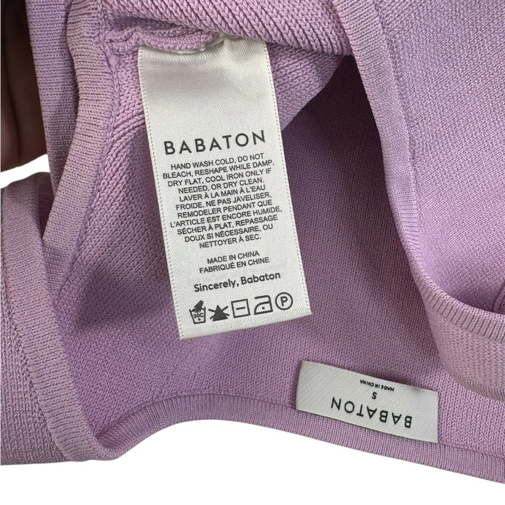Aritzia Babaton Sculpt Knit Crop Top Bustier - small lilac - Picture 5 of 5